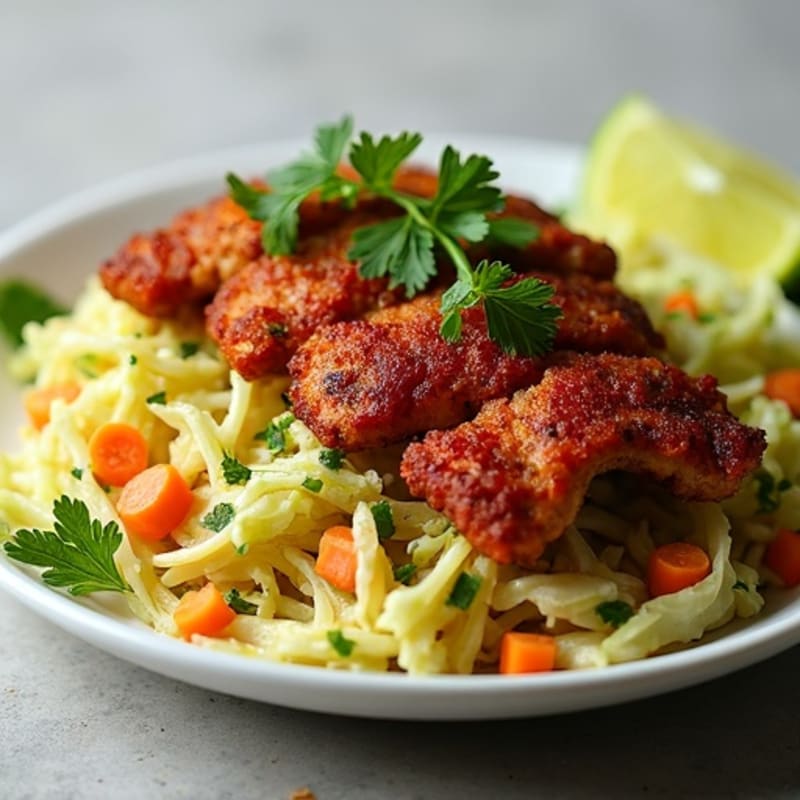 Crispy Pork Carnitas with Fresh Lime Slaw