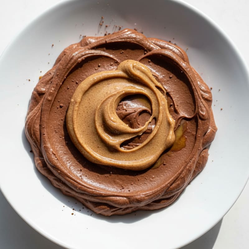 Silky Chocolate Protein Pudding with Almond Butter Swirl