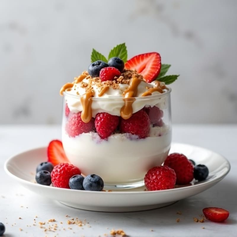Creamy Greek Yogurt Protein Parfait with Mixed Berries