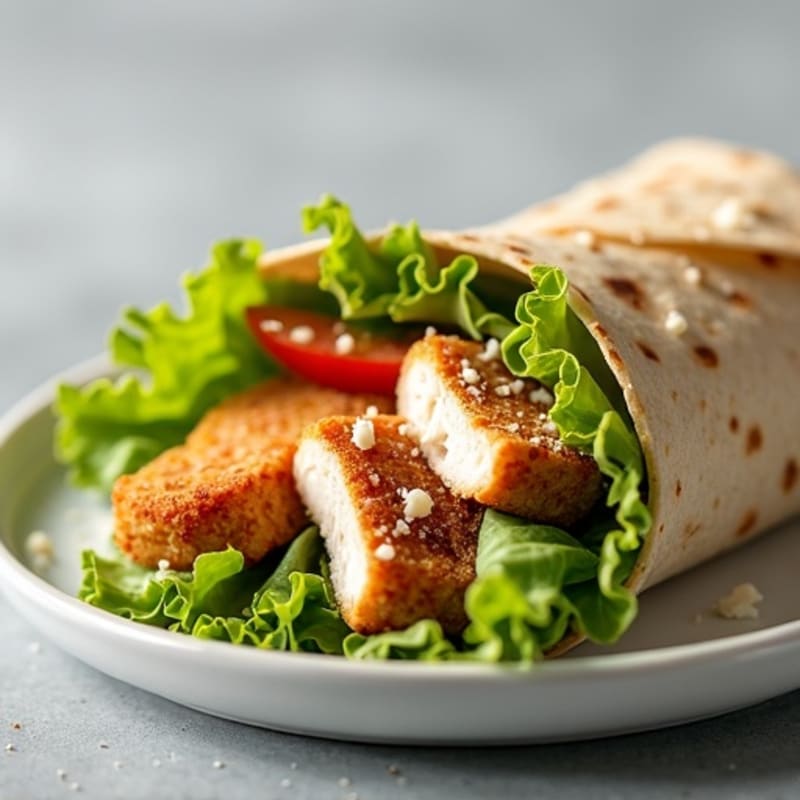 Crispy Greek Yogurt Chicken Caesar Wrap