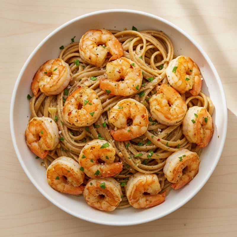 Garlic Butter Shrimp Scampi with Linguine