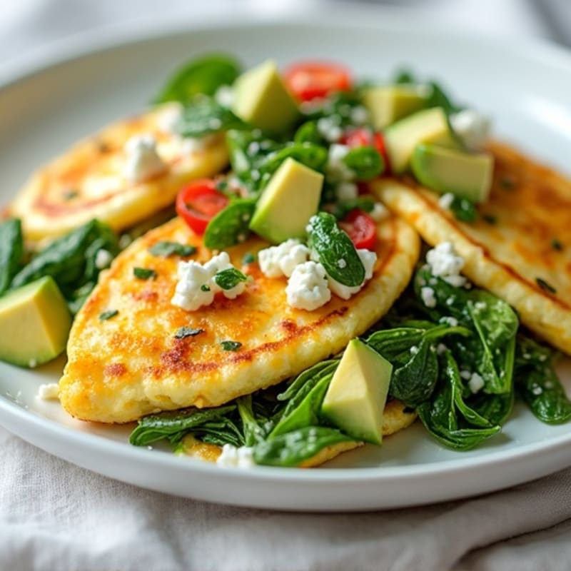Egg White Spinach Scramble with Cottage Cheese