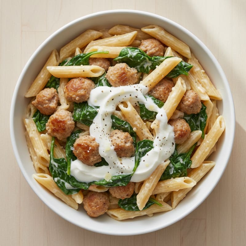 Creamy Sausage and Spinach Pasta