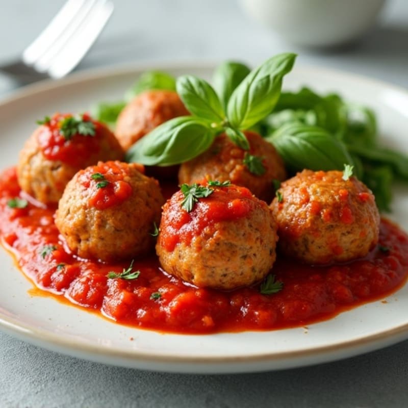 Tender Turkey Meatballs with Fresh Marinara