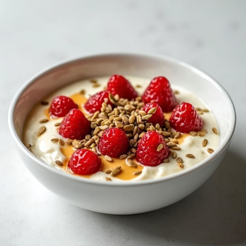 Silky Greek Yogurt Bowl with Hemp Seeds and Almond Butter