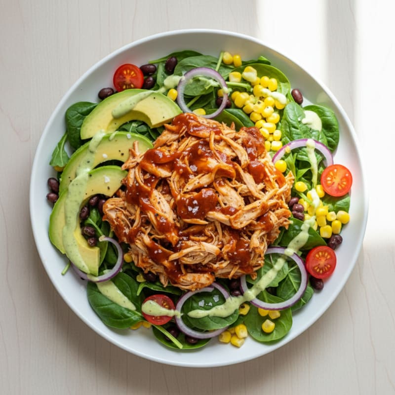 BBQ Pulled Chicken Salad Bowl
