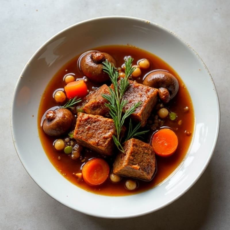 Hearty Mushroom and Red Wine Stew