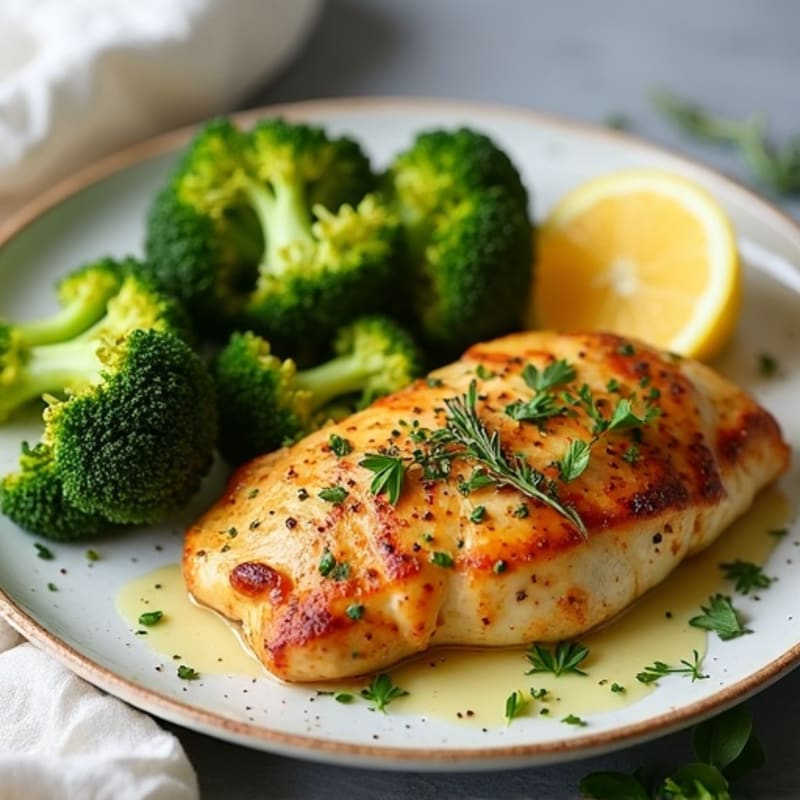 Sheet Pan Lemon Herb Roasted Chicken and Crispy Broccoli