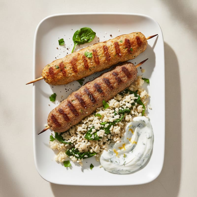 Chicken and Beef Kofta Skewers