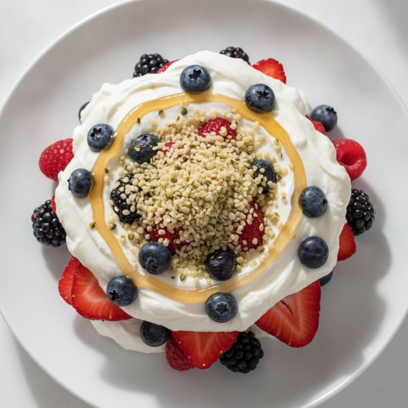 Greek Yogurt Protein Parfait with Mixed Berries