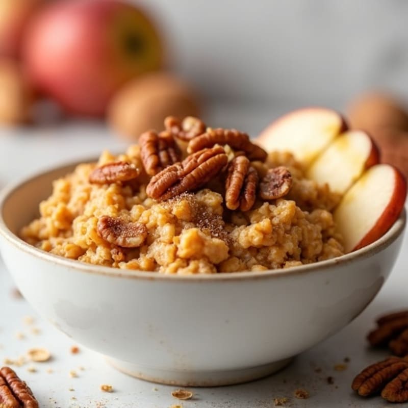 Baked Apple Cinnamon Oatmeal with Toasted Pecans