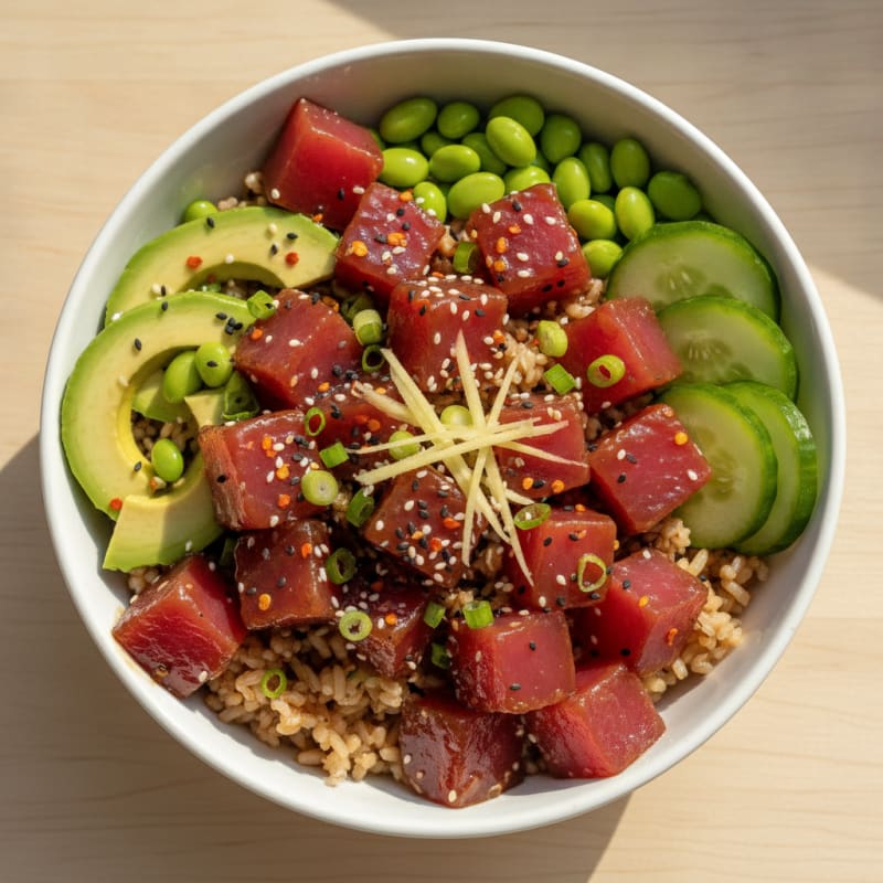Hawaiian Ahi Tuna Poke Bowl
