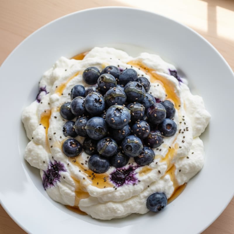 Silky Greek Yogurt Protein Mousse with Berries