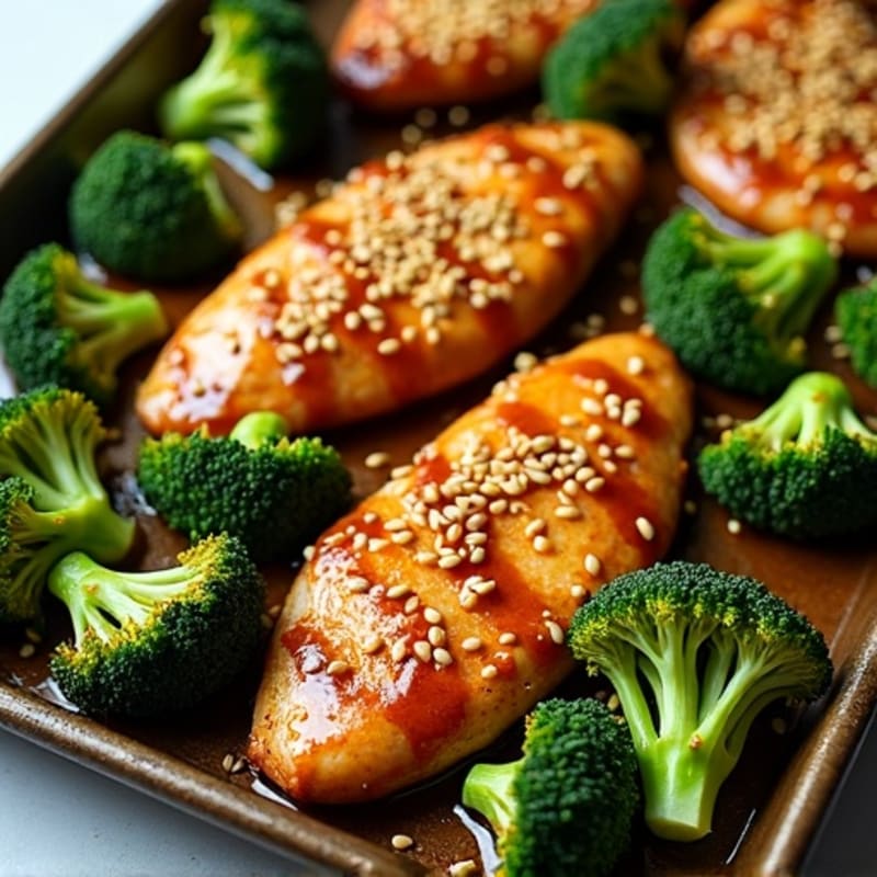 Sheet Pan Teriyaki Chicken and Broccoli