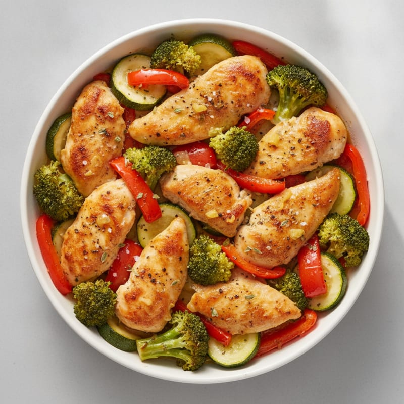 Lemon Herb Chicken and Veggie Bake