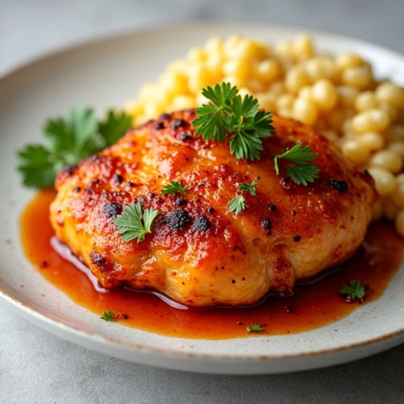Crispy Baked Chicken with Spicy Sweet Ginger Glaze