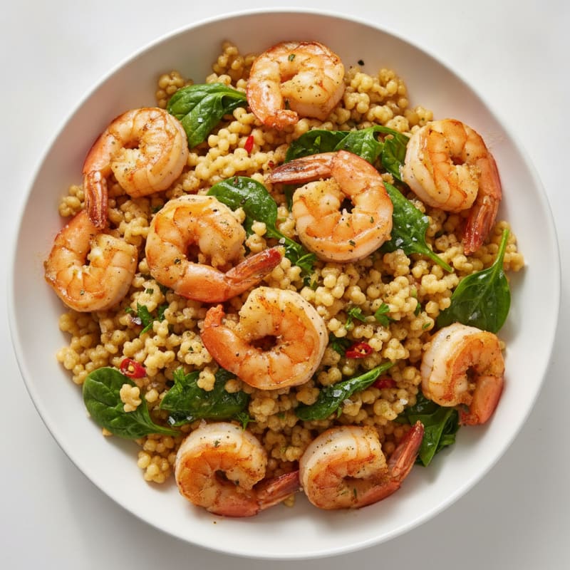 Garlic Shrimp Scampi with Protein Pasta