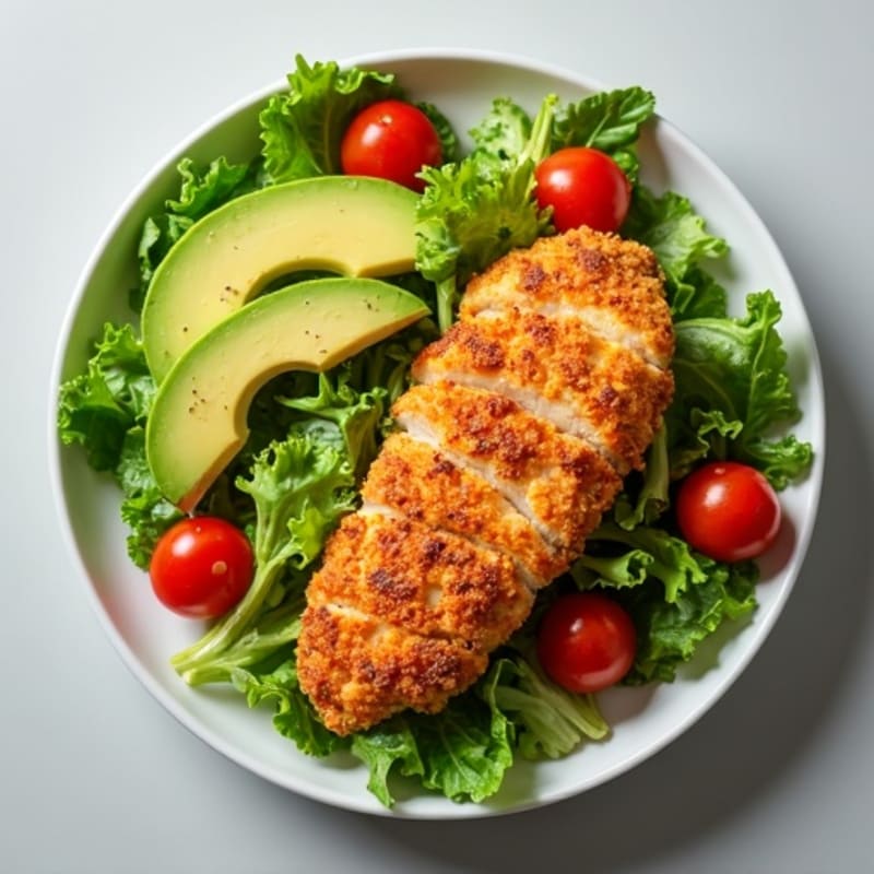 Crispy Chicken and Avocado Power Salad