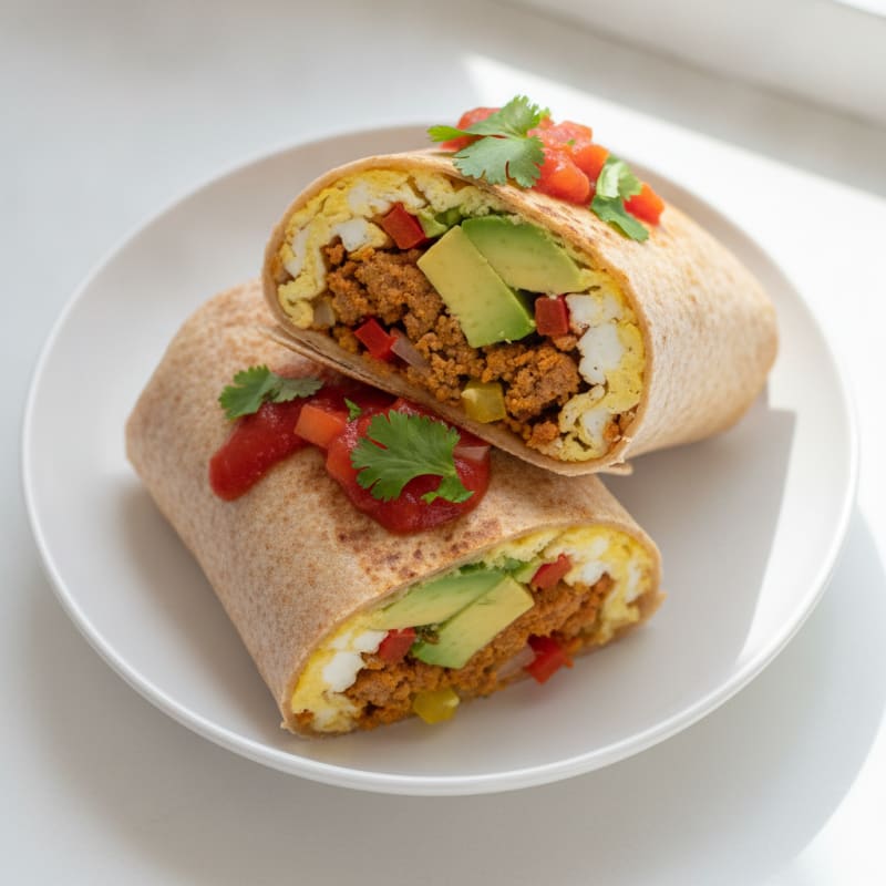 Hearty Chorizo and Egg Breakfast Burrito