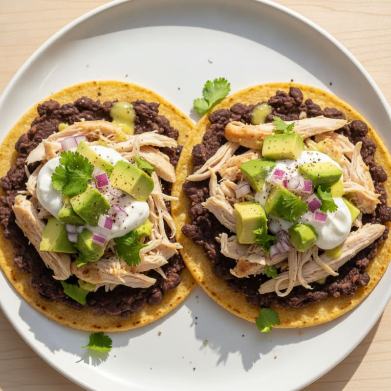 Avocado and Black Bean Tostadas
