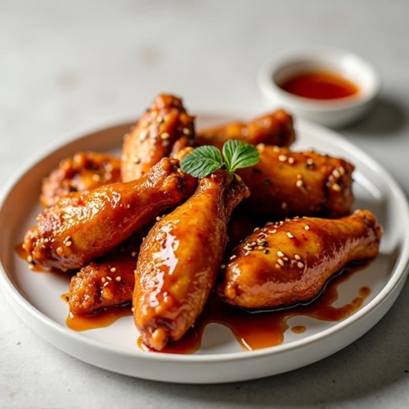 Crispy Baked Sticky Honey Chicken Wings