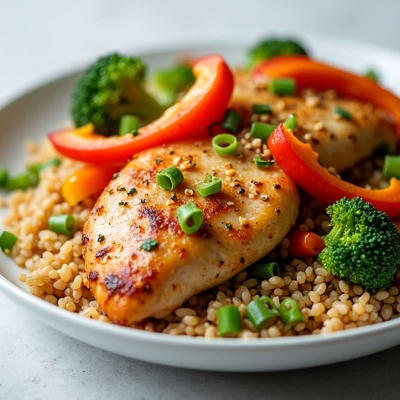 Chicken and Crispy Vegetable Brown Rice Stir-Fry
