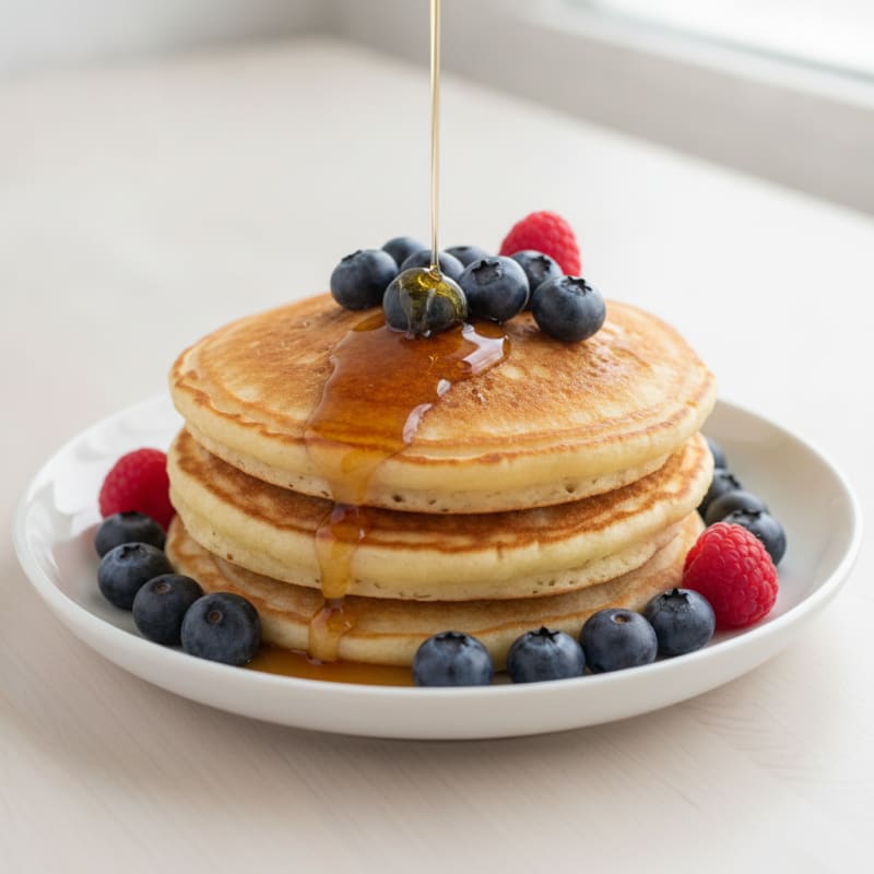 High-Protein Fluffy Buttermilk Pancakes