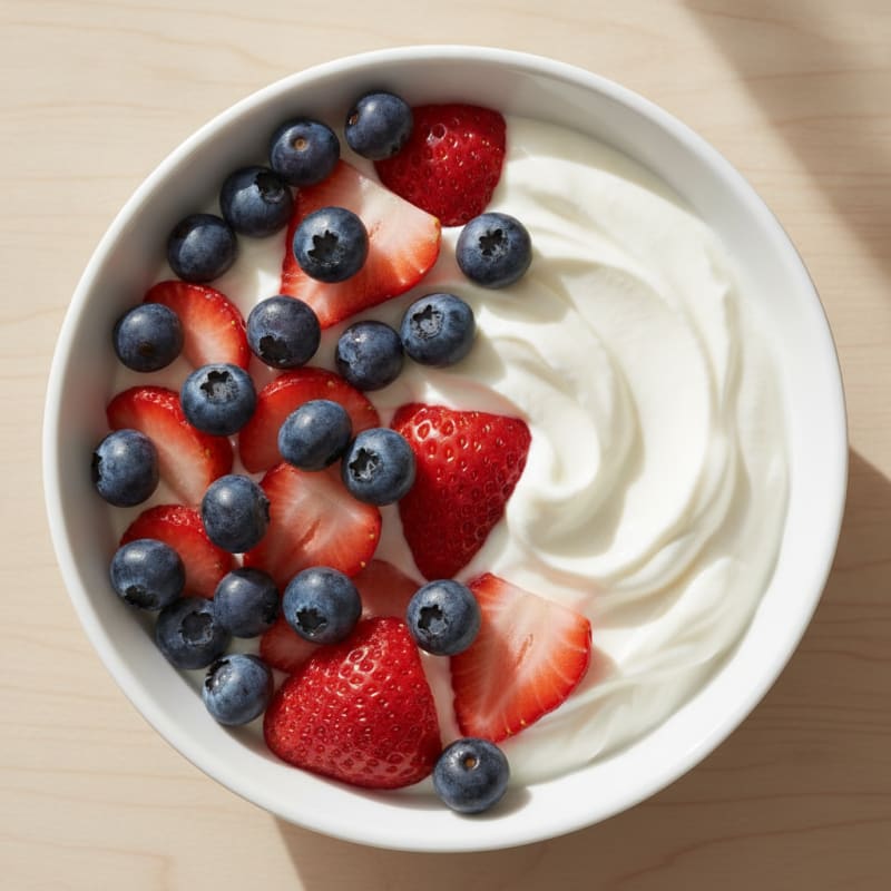 Silky Greek Yogurt with Fresh Berries