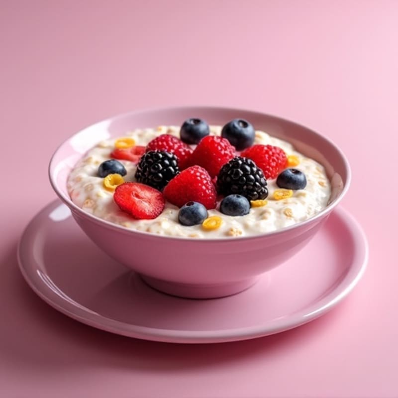 Vanilla-Berry Protein Overnight Oats