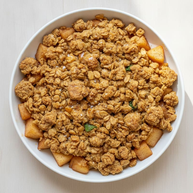 Baked Apple Cinnamon Protein Crumble