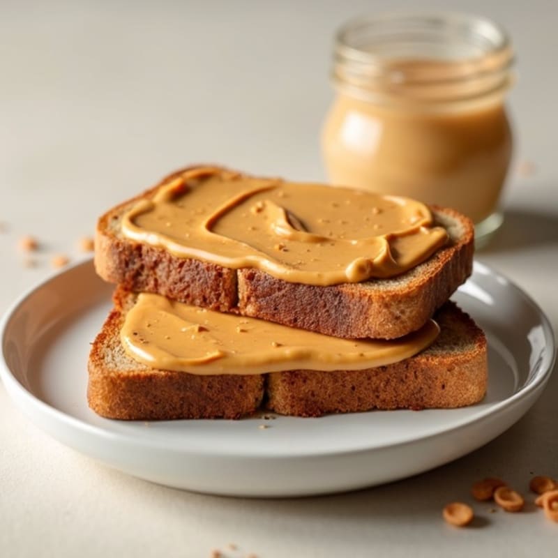 Creamy Peanut Butter and Vanilla Protein Whole Grain Toast