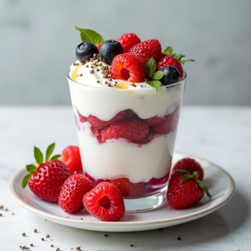 Creamy Greek Yogurt Protein Parfait with Mixed Berries