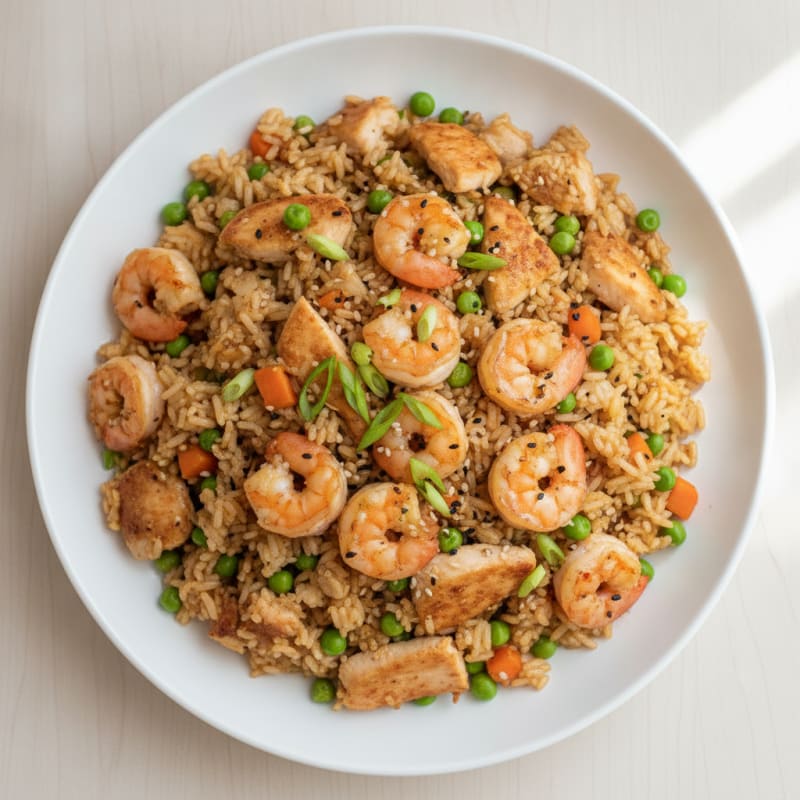Chicken and Shrimp Fried Rice