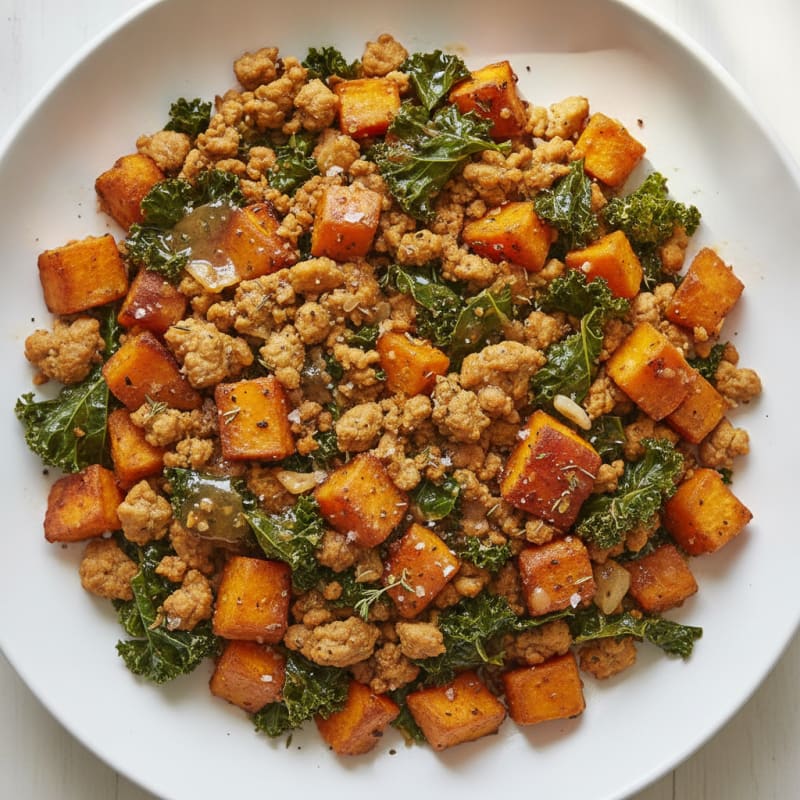 Ground Turkey and Sweet Potato Harvest Bowl