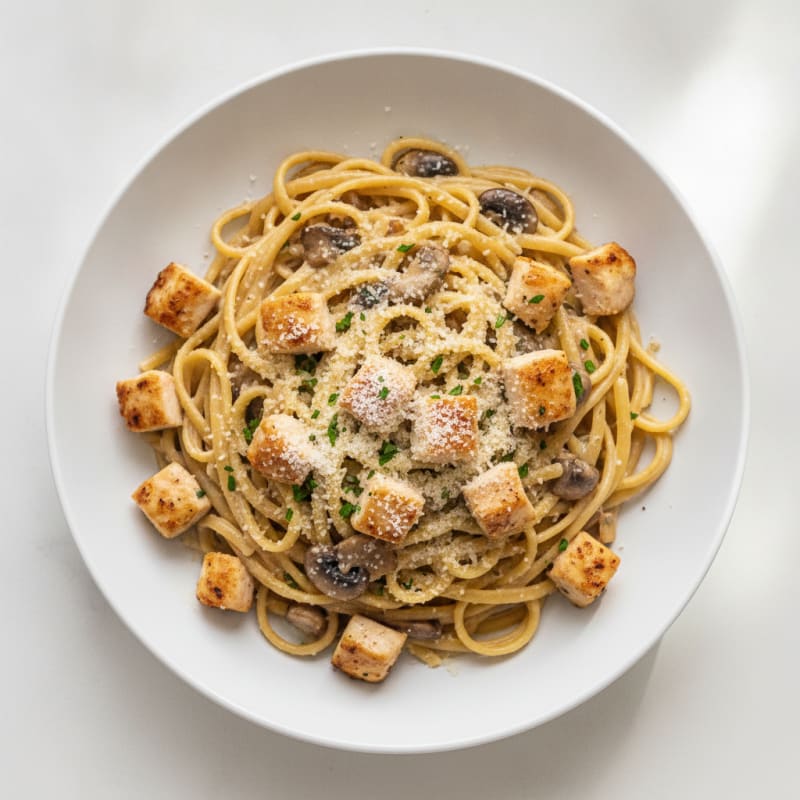 Truffle Mushroom Linguine with Parmesan