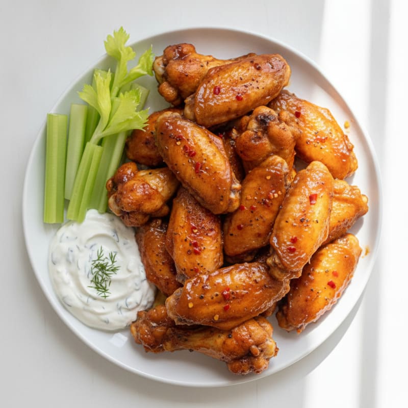 Spicy BBQ Glazed Chicken Wings