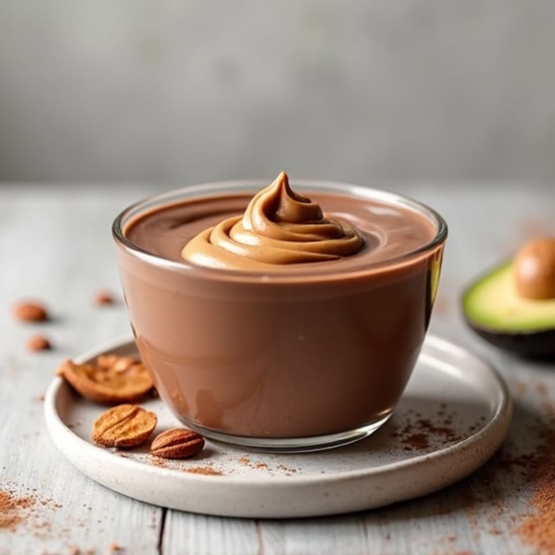 Silky Chocolate Protein Pudding with Almond Butter Swirl