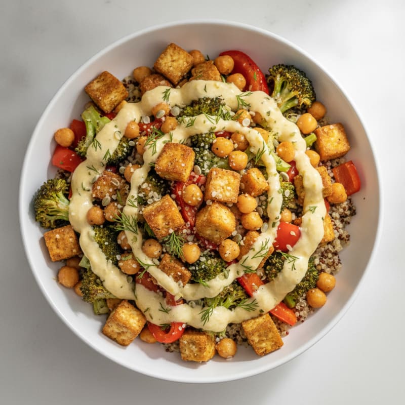 Roasted Vegetable and Chickpea Bowl