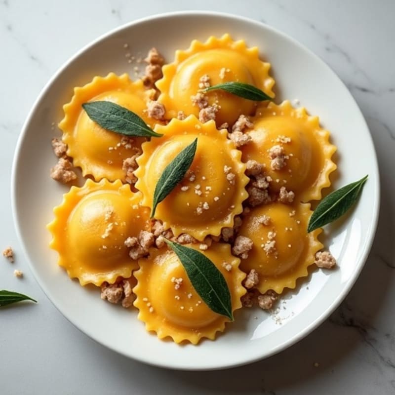 Protein-Packed Butternut Squash Ravioli with Sage Brown Butter