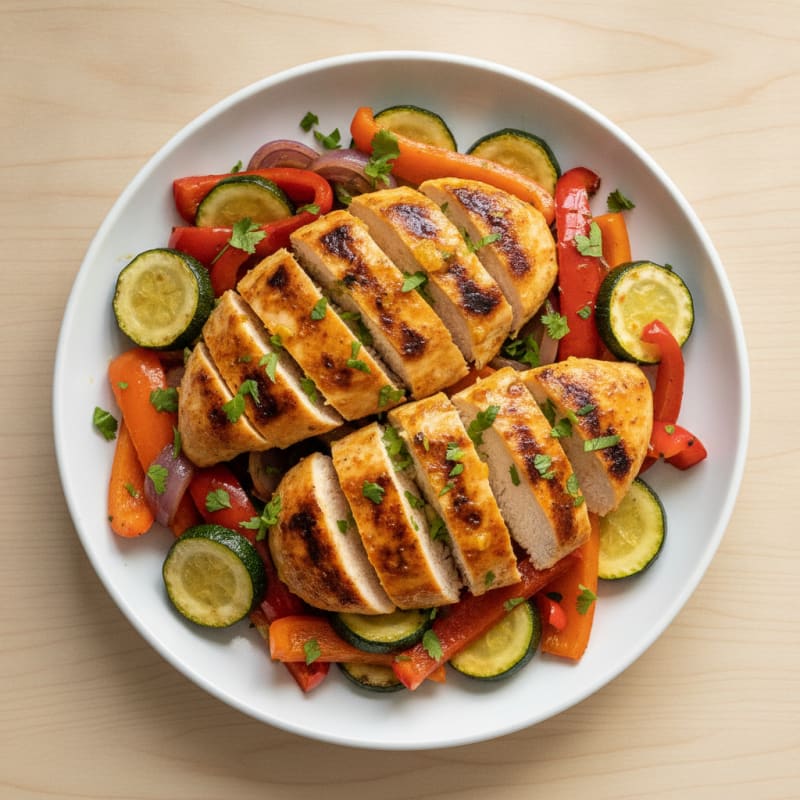 Chili-Lime Chicken with Roasted Vegetables