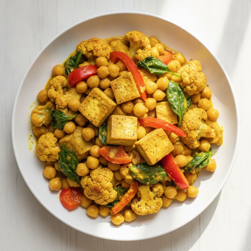 Roasted Vegetable and Chickpea Curry