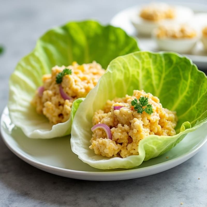 Creamy Egg Salad Lettuce Wraps