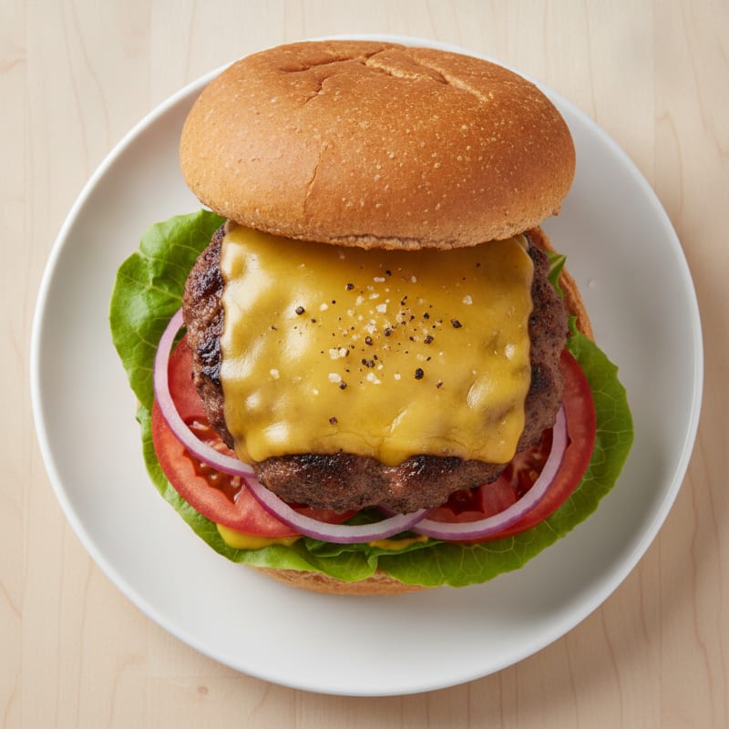 Classic Beef Burger with Cheddar