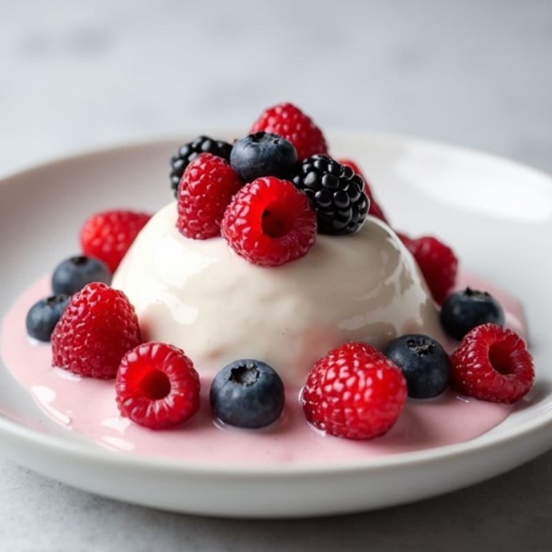 Silky Greek Yogurt Protein Mousse with Mixed Berries