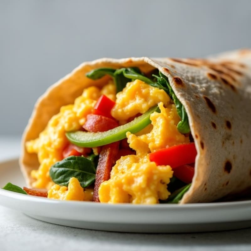 Wholesome Turkey Bacon and Egg Breakfast Burrito