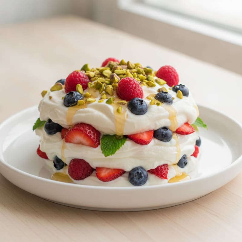 Greek Yogurt Protein Parfait with Mixed Berries