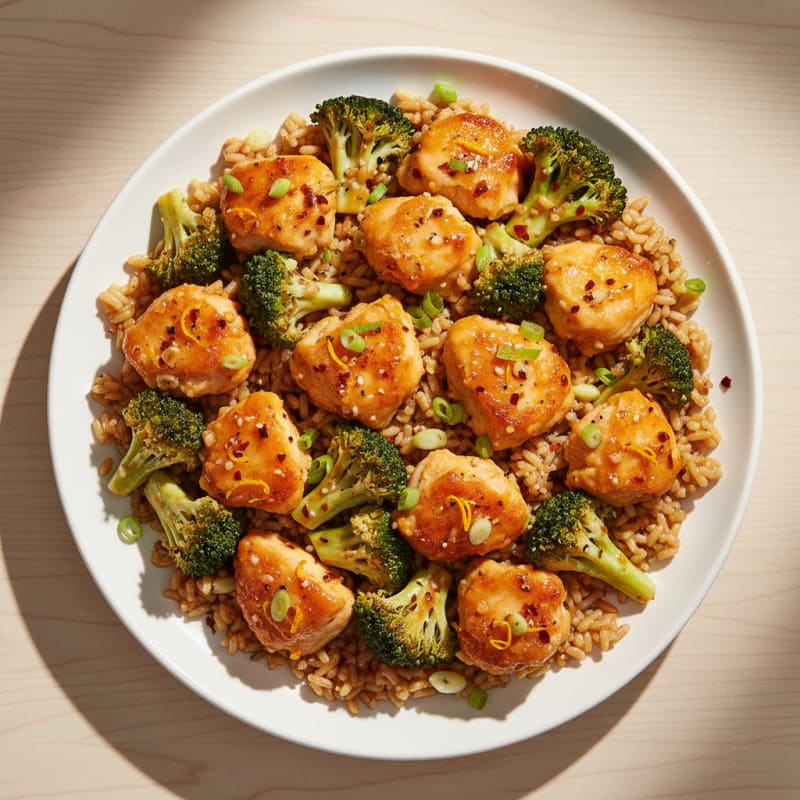 Baked Orange Chicken and Broccoli
