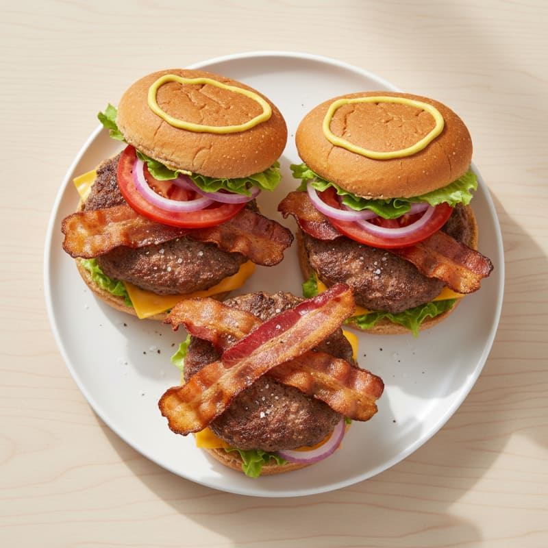 Crispy Double Bacon Cheeseburger Sliders