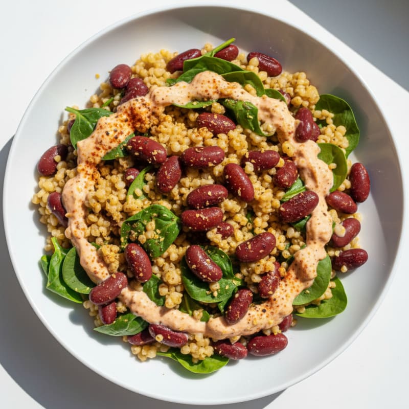 Creamy Spiced Kidney Bean Millet Bowl