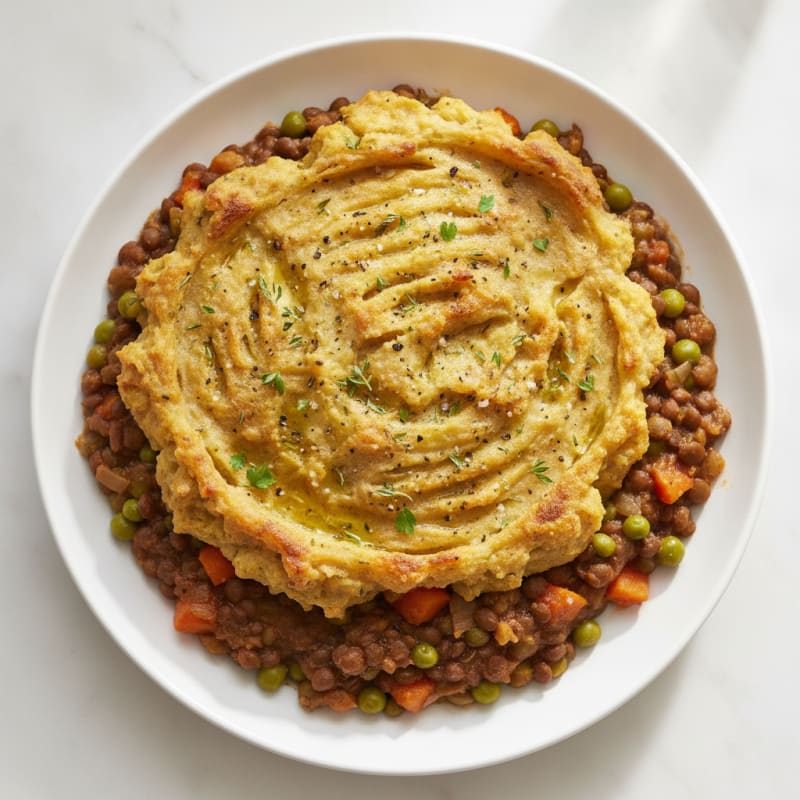 Hearty Lentil Shepherd's Pie with Root Vegetables